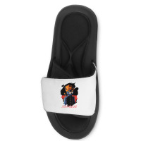 Japanese Anime Samurai Cat Lover Aesthetic Vintage Funny Art T Shirt Slide Sandal | Artistshot