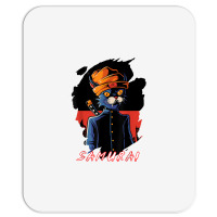 Japanese Anime Samurai Cat Lover Aesthetic Vintage Funny Art T Shirt Mousepad | Artistshot