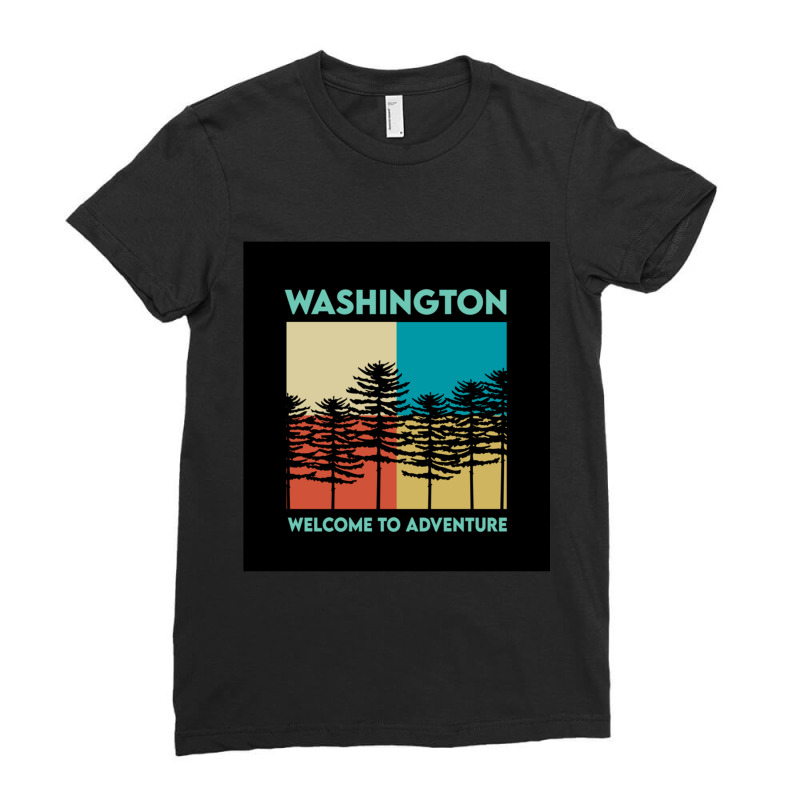 Washington State Ladies Fitted T-Shirt by cm-arts | Artistshot