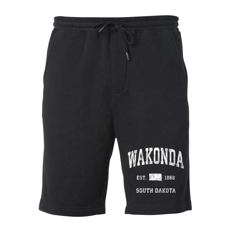 Wakonda South Dakota Sd Vintage Athletic Sports Design T Shirt Fleece Short by cm-arts | Artistshot