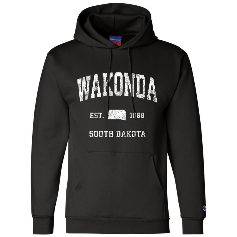 Wakonda South Dakota Sd Vintage Athletic Sports Design T Shirt Champion Hoodie by cm-arts | Artistshot