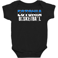 Estonia Basketball Lovers Jersey   Support Estonian Ballers T Shirt Baby Bodysuit | Artistshot