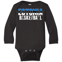 Estonia Basketball Lovers Jersey   Support Estonian Ballers T Shirt Long Sleeve Baby Bodysuit | Artistshot