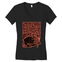 Conception De Tshirt Noir Touches Rouges Tshirt Classique Women's V-neck T-shirt | Artistshot