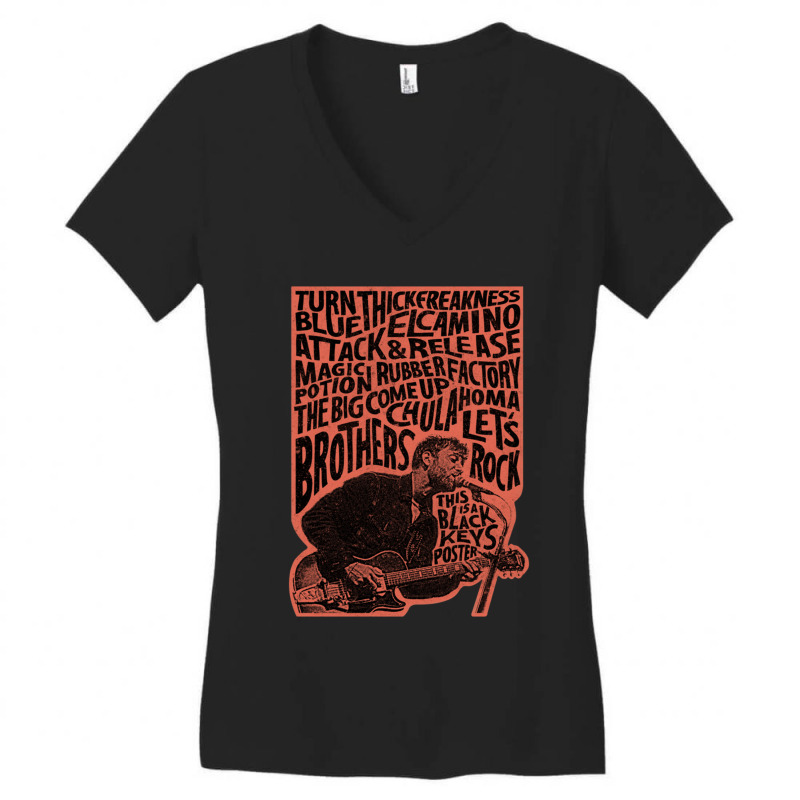 Conception De Tshirt Noir Touches Rouges Tshirt Classique Women's V-Neck T-Shirt by SANDRAWILLIAMS | Artistshot