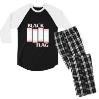 Black White Men's 3/4 Sleeve Pajama Set | Artistshot