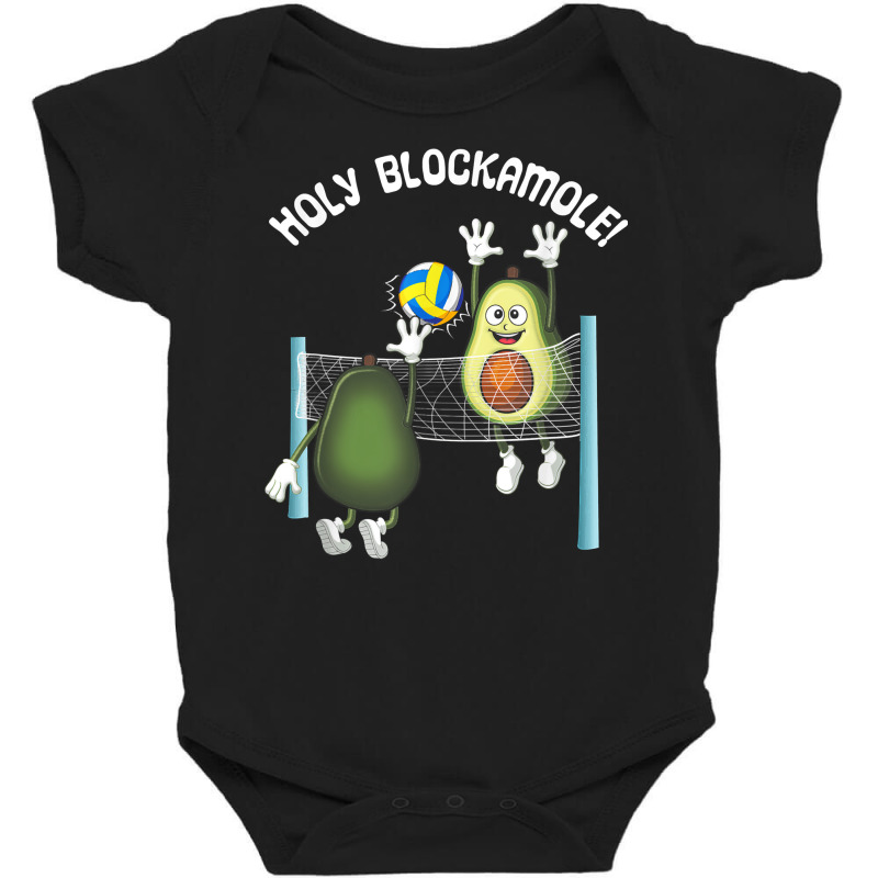 Holy Blockamole! Guacamole Player Blocker Volleyball T Shirt Baby Bodysuit by cm-arts | Artistshot