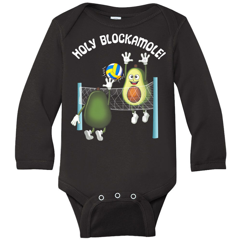 Holy Blockamole! Guacamole Player Blocker Volleyball T Shirt Long Sleeve Baby Bodysuit by cm-arts | Artistshot