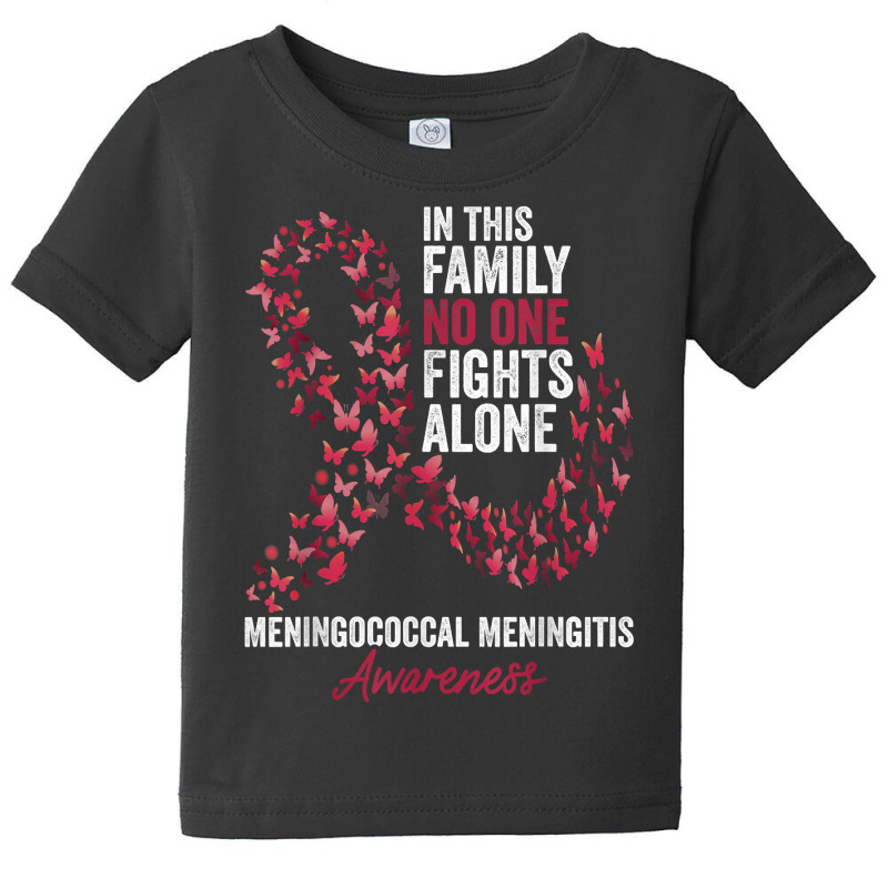 Meningitis Awareness Month Butterflies Burgundy Ribbon T Shirt Baby Tee by cm-arts | Artistshot