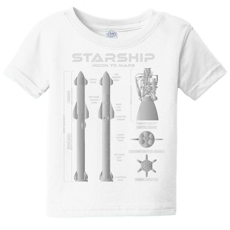 Superheavy Starship Sn15 Tshirt Starship To The Mars Mission T Shirt Baby Tee by cm-arts | Artistshot