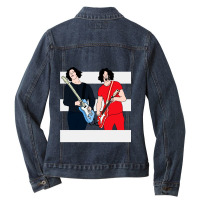 Jack White  Les Rayures Blanches Tshirt Classique Ladies Denim Jacket | Artistshot