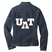 Uta Ut Arlington Texas Student Tank Top Ladies Denim Jacket | Artistshot