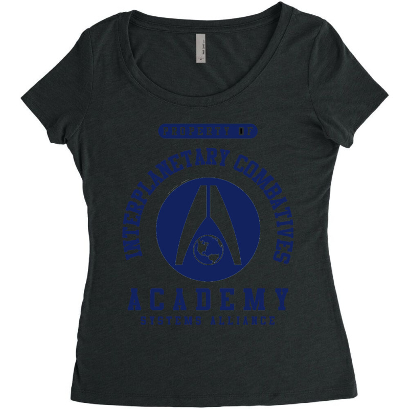 Interplanetary Combatives Academy  Mass Effect  Navy Women's Triblend Scoop T-shirt by cm-arts | Artistshot