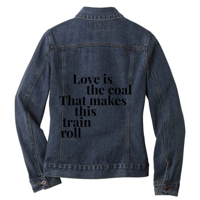 L_amour Est Le Charbon Tshirt Classique Ladies Denim Jacket by SANDRAWILLIAMS | Artistshot