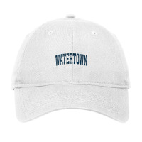 Watertown South Dakota Sd Vintage Athletic Sports Navy Desig T Shirt Adjustable Cap | Artistshot