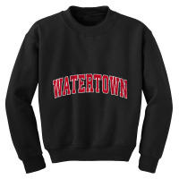 Watertown South Dakota Sd Vintage Sports Design Red Design T Shirt Youth Sweatshirt | Artistshot