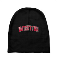 Watertown South Dakota Sd Vintage Sports Design Red Design T Shirt Baby Beanies | Artistshot