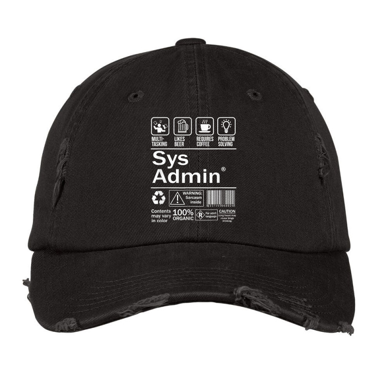 System Administrator Product Label T Shirt Unix Linux Coffee T Shirt Vintage Cap | Artistshot