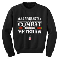 Iraq Afghanistan Combat Veteran Proud Army Military Vintage Premium T Youth Sweatshirt | Artistshot