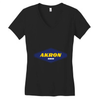 Akron Ohio  Ville Du Caoutchouc Tshirt Classique Women's V-neck T-shirt | Artistshot