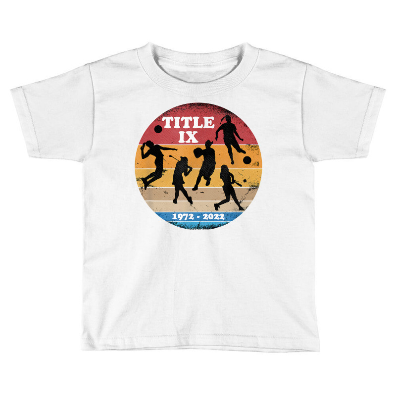 Title Ix 50th Anniversary Girls And Womens Sports Supporter T Shirt Toddler T-shirt by cm-arts | Artistshot