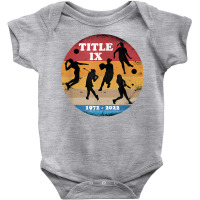 Title Ix 50th Anniversary Girls And Womens Sports Supporter T Shirt Baby Bodysuit | Artistshot