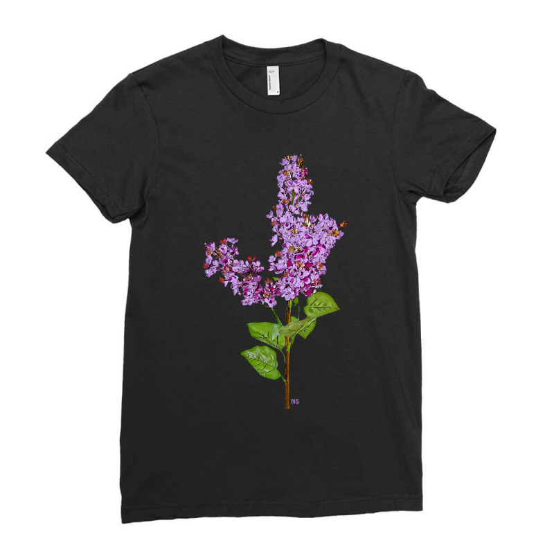 Under The Lilac Tree, I Was Hypnotized By A Strange Delight Ladies Fitted T-Shirt by cm-arts | Artistshot