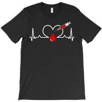 Phlebotomist Heartbeat Phlebotomy Syringe Needle Blood T Shirt T-shirt | Artistshot