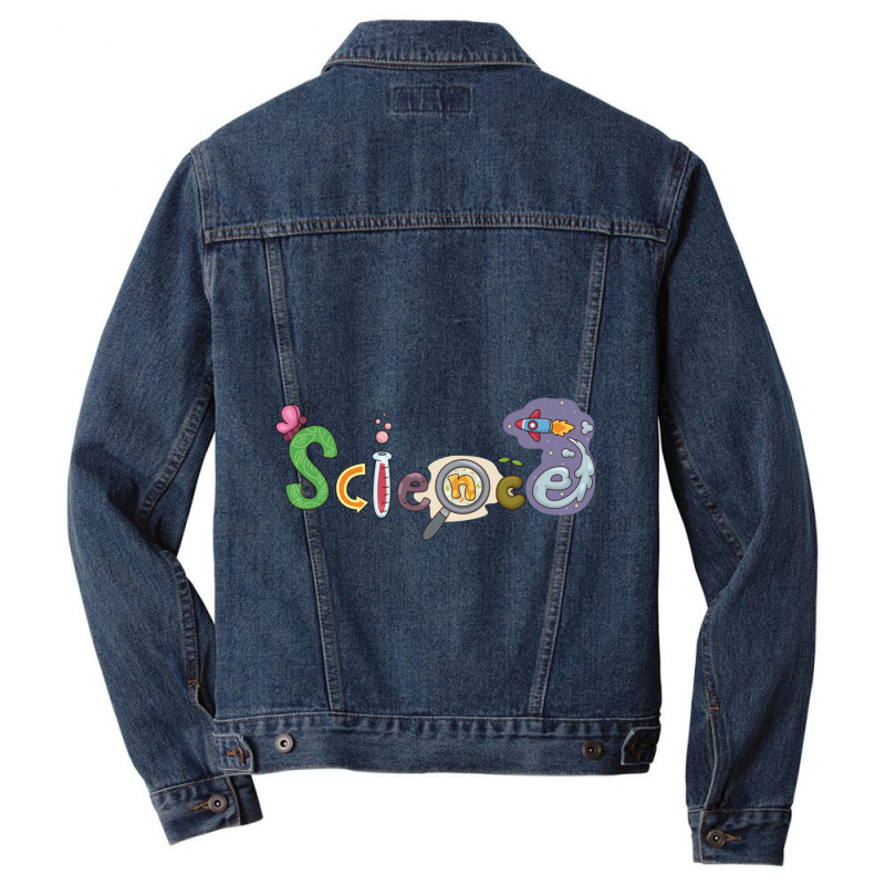 Subject Labels Science Men Denim Jacket | Artistshot