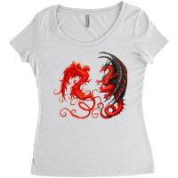 Rising Phoenix Fire And Dragon T Shirt Women's Triblend Scoop T-shirt | Artistshot