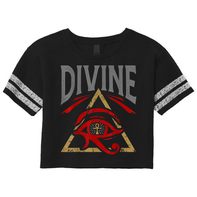 Egyptian Divine Eye Of Horus T Shirt Scorecard Crop Tee by cm-arts | Artistshot