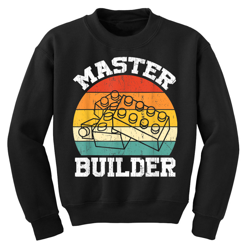 Master Builder Kids Building Blocks Brick Toy Master Builder T Shirt Youth Sweatshirt | Artistshot