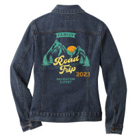 Fun Matching Family Road Trip 2023   Navigation Expert T Shirt Ladies Denim Jacket | Artistshot