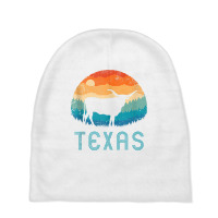 Texas Longhorn Cow Vintage Texan Cattle Herd Retro Lone Star Tank Top Baby Beanies | Artistshot