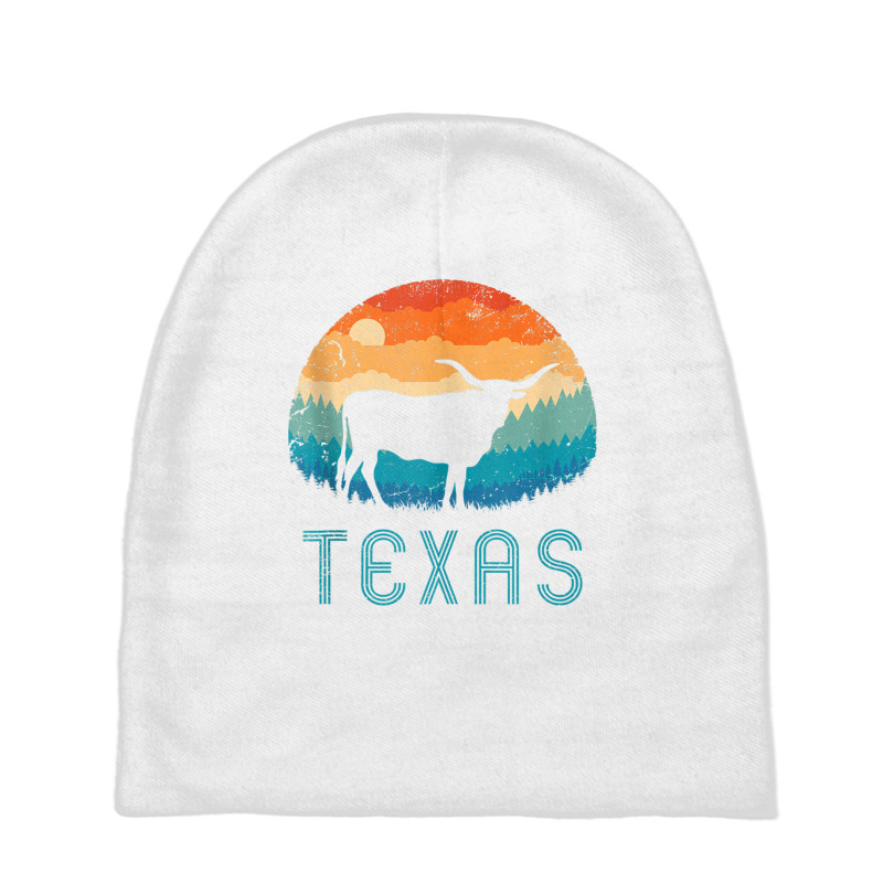 Texas Longhorn Cow Vintage Texan Cattle Herd Retro Lone Star Tank Top Baby Beanies by cm-arts | Artistshot