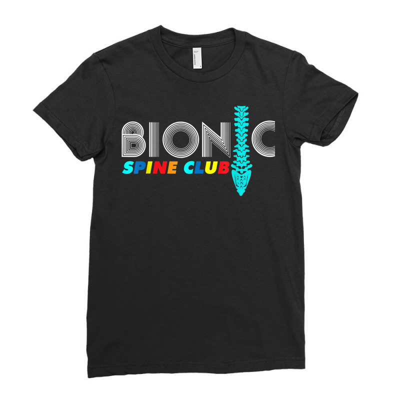 Spinal Fusion Back Spine Surgery  Bionic Spine Club T Shirt Ladies Fitted T-Shirt by cm-arts | Artistshot