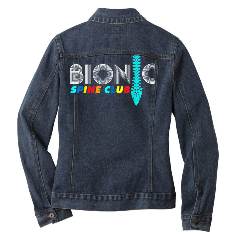 Spinal Fusion Back Spine Surgery  Bionic Spine Club T Shirt Ladies Denim Jacket by cm-arts | Artistshot