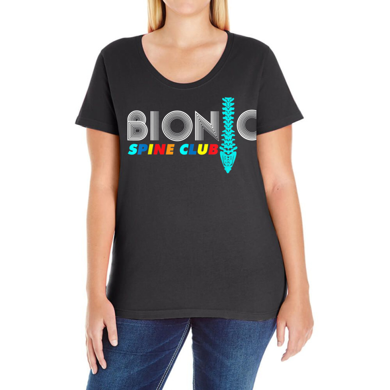 Spinal Fusion Back Spine Surgery  Bionic Spine Club T Shirt Ladies Curvy T-Shirt by cm-arts | Artistshot