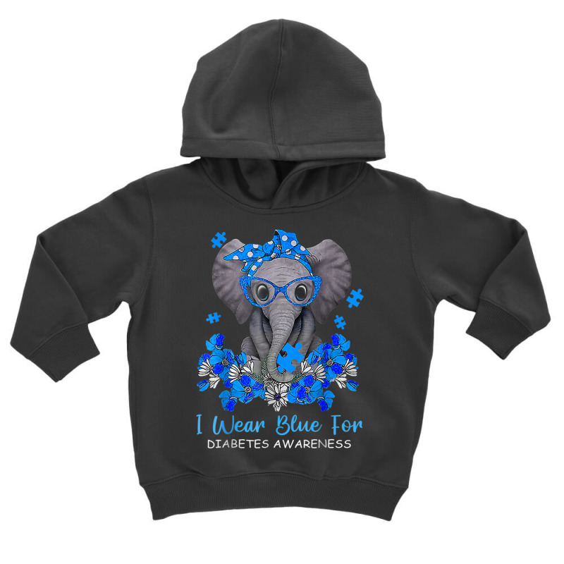 I Wear Blue For Diabetes Awareness Elephant Warrior Women T Shirt Toddler Hoodie | Artistshot