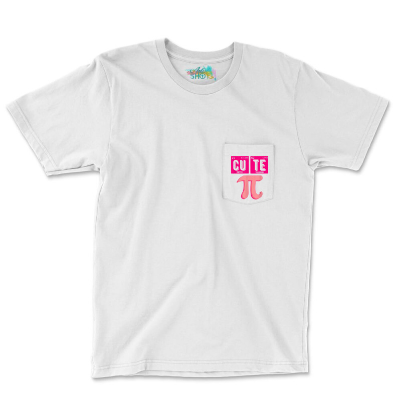 Cute Pie Pi Day Cutie Math Periodic Table Pink Math Teacher T Shirt Pocket T-shirt | Artistshot