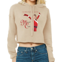 Mariah Carey Happy Christmas Cropped Hoodie | Artistshot