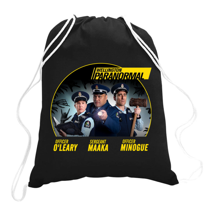 O_leary, Minogue And Haaka - Inspired By Wellington Paranormal Drawstring Bags | Artistshot