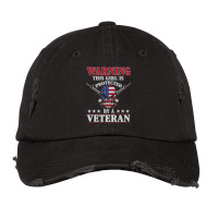 Veteran Veterans Day This Girl Is Protected By A Veteran 705 Navy Sold Vintage Cap | Artistshot