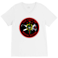 Vietnam War Macvsog Task Force 1 Medical Section Raglan Baseball Tee V-neck Tee | Artistshot