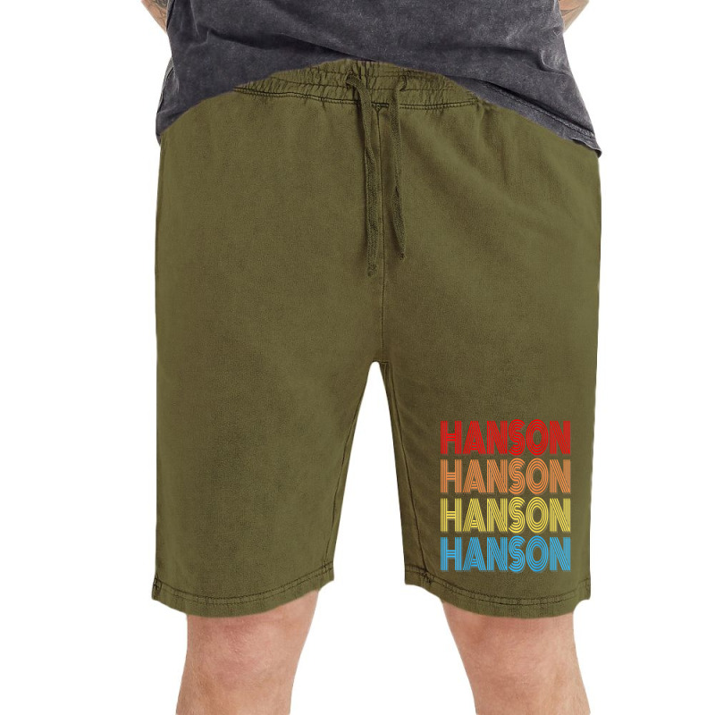 Hanson Surname Funny Retro Vintage 80s Birthday Reunion T Shirt Vintage Short | Artistshot