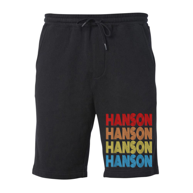 Hanson Surname Funny Retro Vintage 80s Birthday Reunion T Shirt Fleece Short | Artistshot