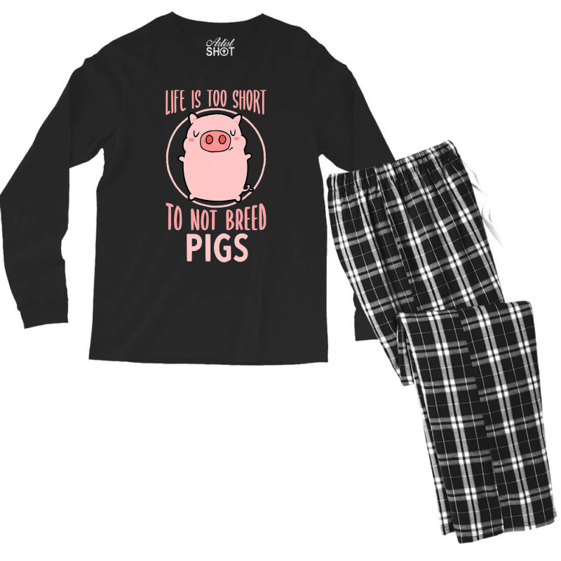 Breed Pigs Design Men Pig Keeper Design Pig Farming 197 Men's Long Sleeve Pajama Set | Artistshot