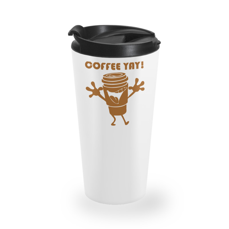 Custom Coffee Yay Funny Travel Mug By Erryshop - Artistshot