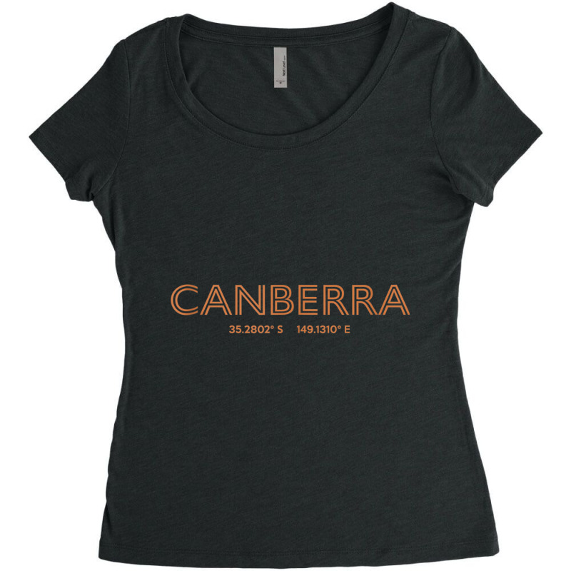 Australia City Coordinates   Canberra Tank Top Women's Triblend Scoop T-shirt by cm-arts | Artistshot