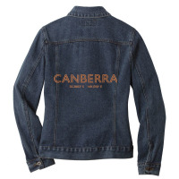 Australia City Coordinates   Canberra Tank Top Ladies Denim Jacket | Artistshot